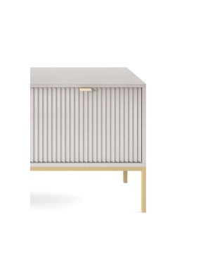 NAYA Szafka RTV 154 szara | złoty stelaż