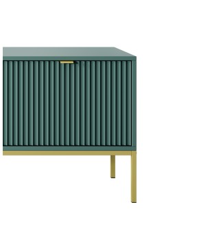NAYA Szafka RTV 154 zielona (LABRADOR) | złoty stelaż
