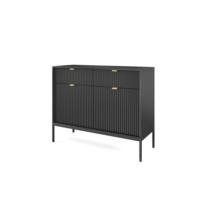 NAYA Komoda KSZ 104 czarna | czarny stelaż