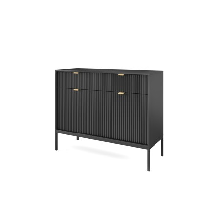 NAYA Komoda KSZ 104 czarna | czarny stelaż