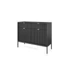 NAYA Komoda KSZ 104 czarna | czarny stelaż