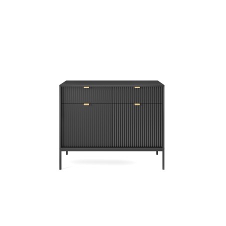 NAYA Komoda KSZ 104 czarna | czarny stelaż