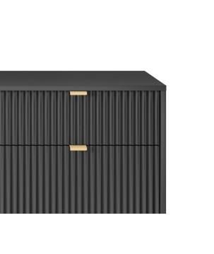 NAYA Komoda KSZ 104 czarna | czarny stelaż