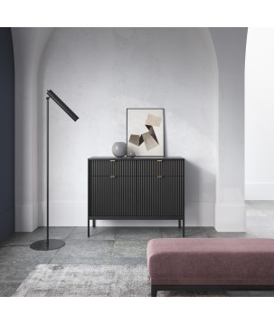 NAYA Komoda KSZ 104 czarna | czarny stelaż