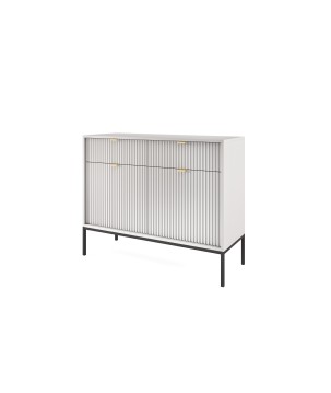 NAYA Komoda KSZ 104 szara | czarny stelaż