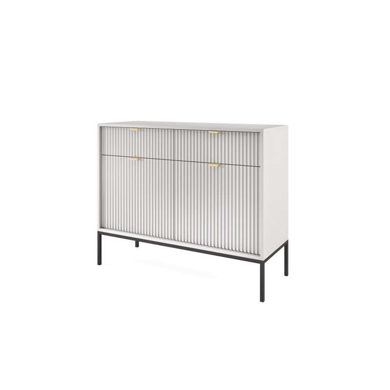 NAYA Komoda KSZ 104 szara | czarny stelaż