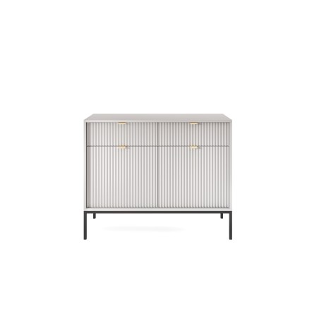 NAYA Komoda KSZ 104 szara | czarny stelaż