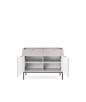 NAYA Komoda KSZ 104 szara | czarny stelaż