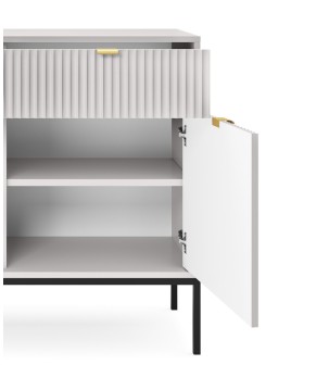 NAYA Komoda KSZ 104 szara | czarny stelaż