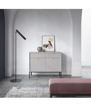 NAYA Komoda KSZ 104 szara | czarny stelaż