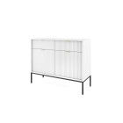 NAYA Komoda KSZ 104 biała | czarny stelaż