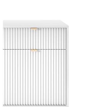 NAYA Komoda KSZ 104 biała | czarny stelaż