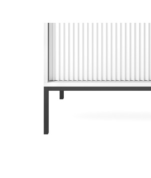 NAYA Komoda KSZ 104 biała | czarny stelaż