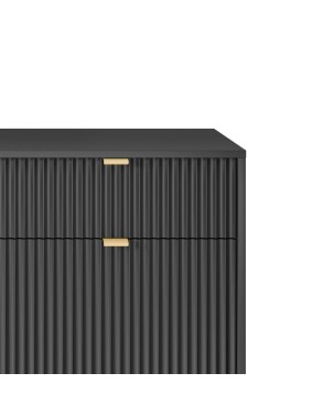 NAYA Komoda KSZ 104 czarna | złoty stelaż