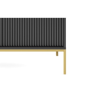 NAYA Komoda KSZ 104 czarna | złoty stelaż