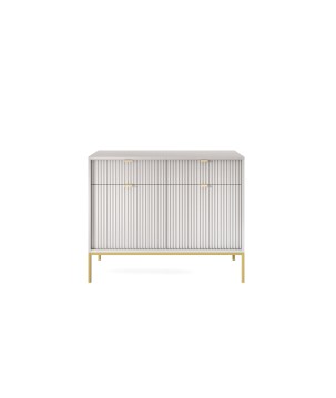 NAYA Komoda KSZ 104 szara | złoty stelaż