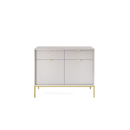 NAYA Komoda KSZ 104 szara | złoty stelaż