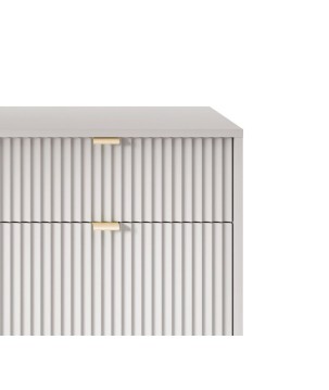 NAYA Komoda KSZ 104 szara | złoty stelaż