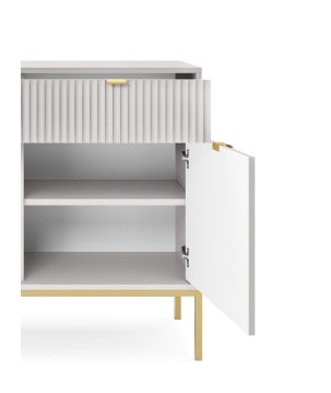 NAYA Komoda KSZ 104 szara | złoty stelaż