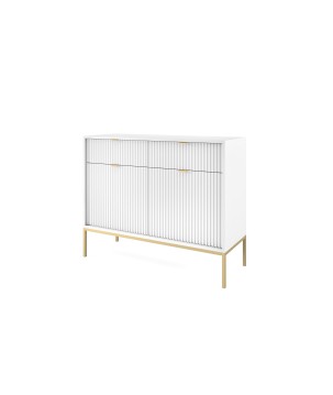 NAYA Komoda KSZ 104 biała | złoty stelaż