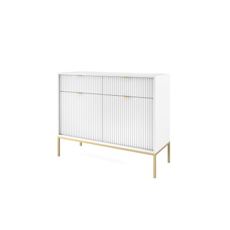 NAYA Komoda KSZ 104 biała | złoty stelaż