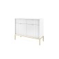 NAYA Komoda KSZ 104 biała | złoty stelaż