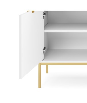 NAYA Komoda KSZ 104 biała | złoty stelaż