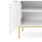 NAYA Komoda KSZ 104 biała | złoty stelaż