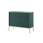 NAYA Komoda KSZ 104 zielona (LABRADOR) | złoty stelaż