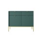 NAYA Komoda KSZ 104 zielona (LABRADOR) | złoty stelaż