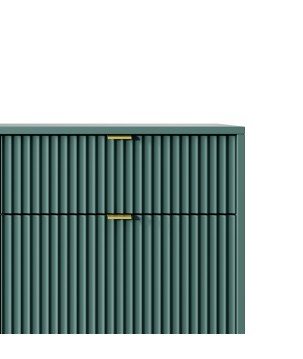 NAYA Komoda KSZ 104 zielona (LABRADOR) | złoty stelaż