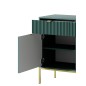 NAYA Komoda KSZ 104 zielona (LABRADOR) | złoty stelaż