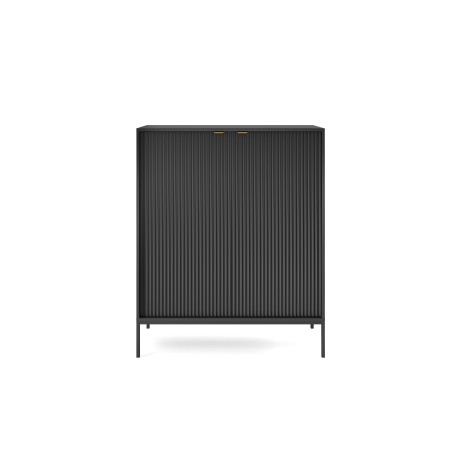 NAYA Komoda K 104 czarny korpus | czarny stelaż
