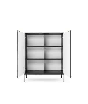 NAYA Komoda K 104 czarny korpus | czarny stelaż