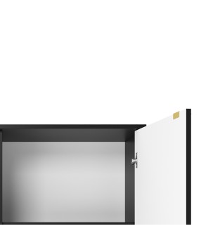 NAYA Komoda K 104 czarny korpus | czarny stelaż