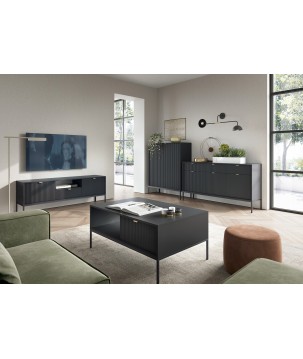 NAYA Komoda K 104 czarny korpus | czarny stelaż