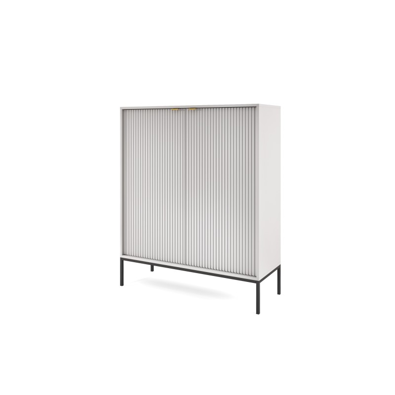 NAYA Komoda K 104 szary korpus | czarny stelaż