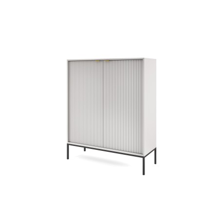 NAYA Komoda K 104 szary korpus | czarny stelaż