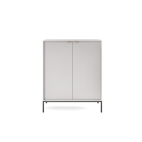 NAYA Komoda K 104 szary korpus | czarny stelaż