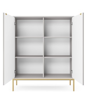 NAYA Komoda K 104 szary korpus | czarny stelaż