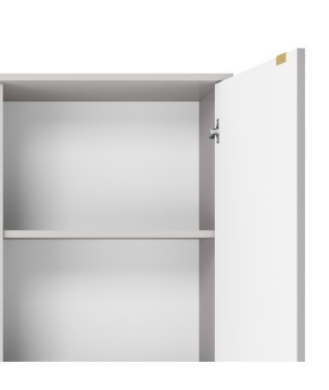 NAYA Komoda K 104 szary korpus | czarny stelaż