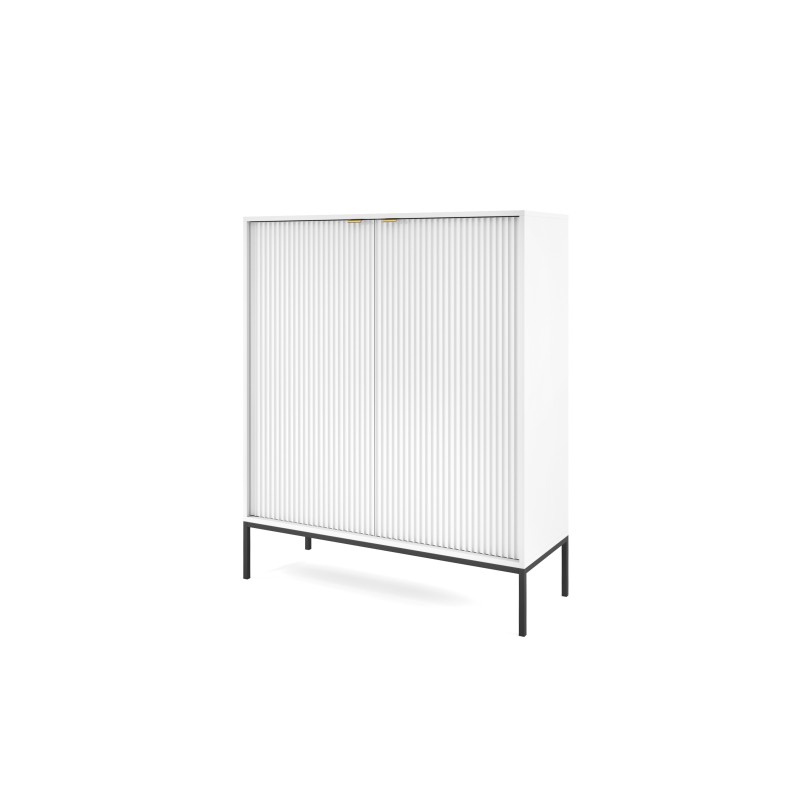 NAYA Komoda K 104 biały korpus | czarny stelaż