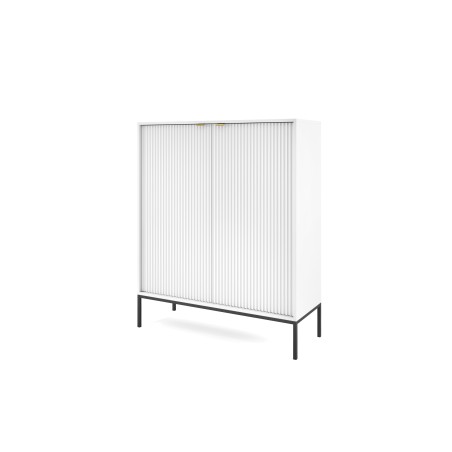 NAYA Komoda K 104 biały korpus | czarny stelaż