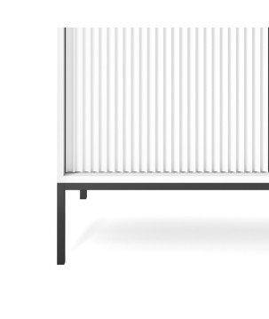 NAYA Komoda K 104 biały korpus | czarny stelaż