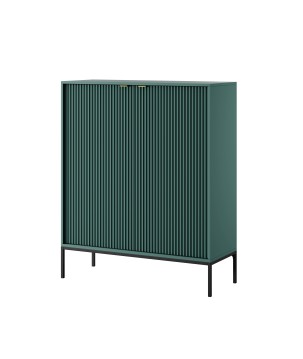 NAYA Komoda K 104 zielona korpus (LABLADOR) | czarny stelaż