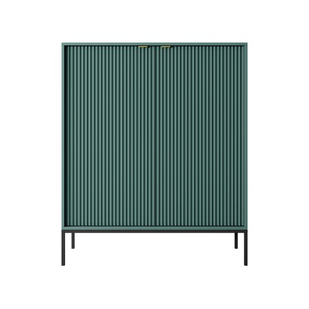 NAYA Komoda K 104 zielona korpus (LABLADOR) | czarny stelaż