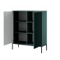 NAYA Komoda K 104 zielona korpus (LABLADOR) | czarny stelaż
