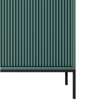 NAYA Komoda K 104 zielona korpus (LABLADOR) | czarny stelaż