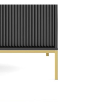 NAYA Komoda K 104 czarny korpus | złoty stelaż