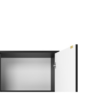 NAYA Komoda K 104 czarny korpus | złoty stelaż